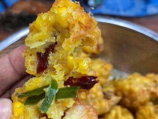 Cucur jagung rangup tak berminyak homemade