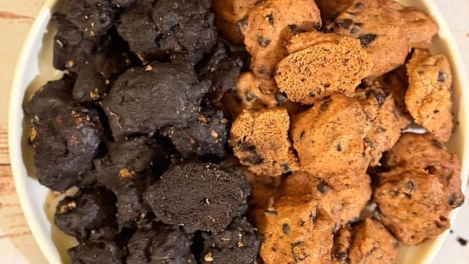 Cookies homemade ala Famous Amos dalam balang kedap udara