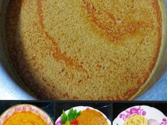 Kuah Laksa Johor pekat dengan spagetti, taugeh dan limau kasturi