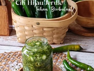 Cili jeruk homemade dalam botol kaca