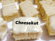 Cheesekut lapisan krim cheese dan biskut saltcheese dalam bekas kaca, siap untuk dinikmati.