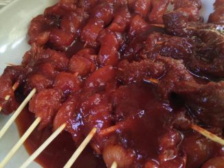 ayam diperap gula perang dan serbuk lada