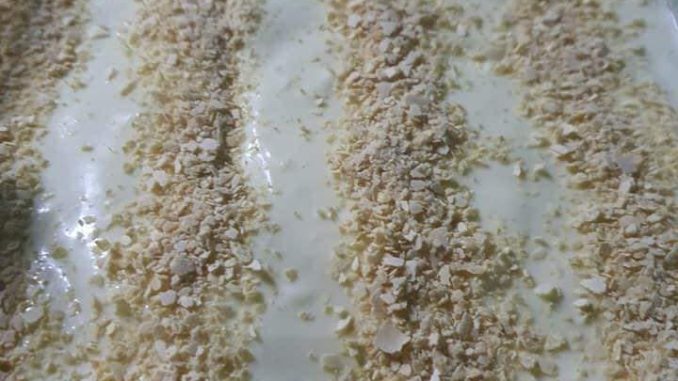Cheesekut viral siap disusun dengan lapisan krim keju berkrim dan biskut lembut